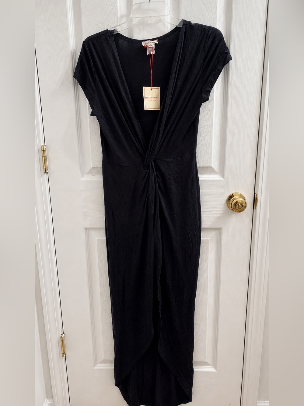 NWT Rolla Coster Black Twist Front Maxi Dress Size S